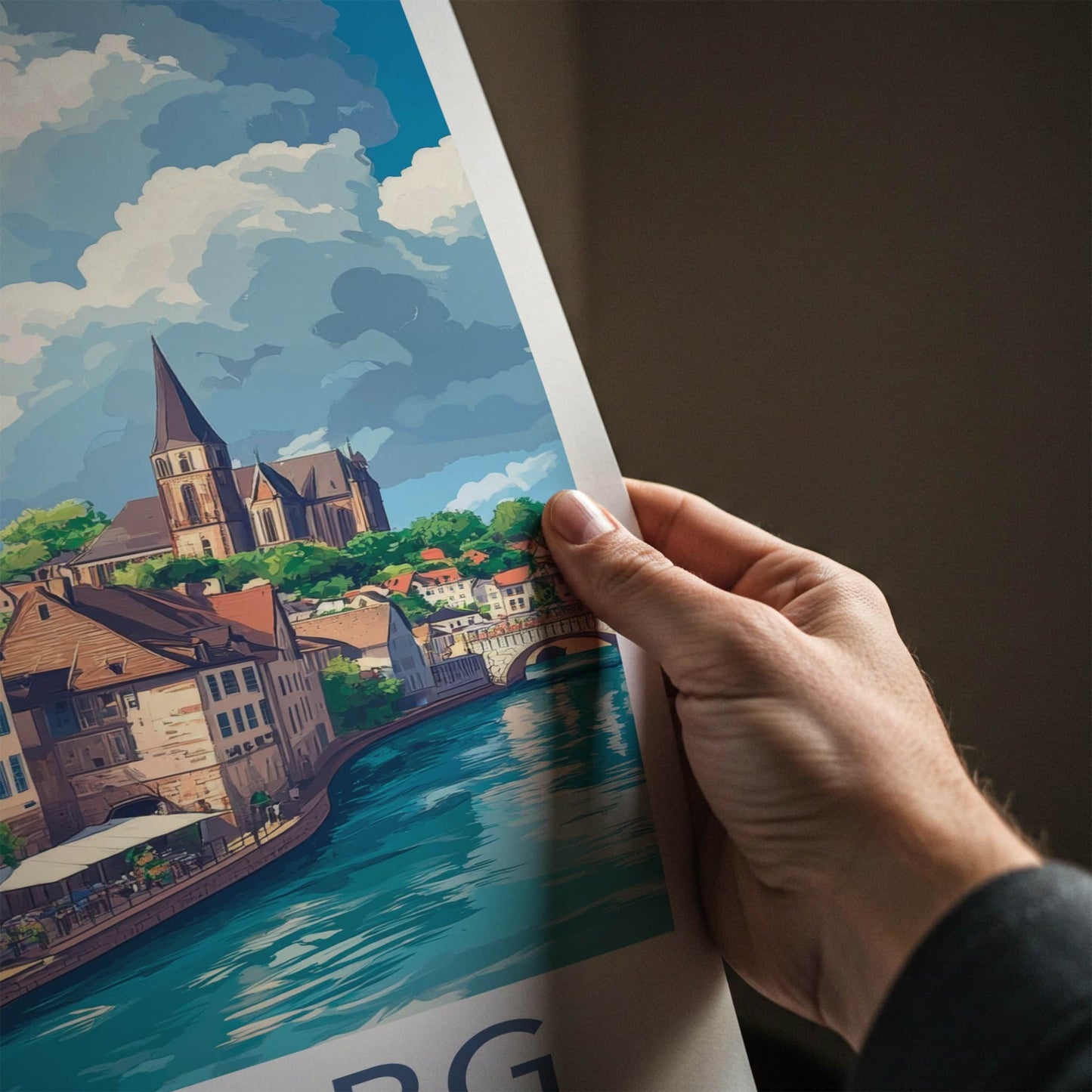 Bamberg Poster - Germany Travel Art - Historic River Town Wall Decor
