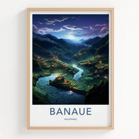 Banaue Poster - Philippines Travel Art - Lush Valley Villages Home Decor