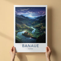 Banaue Poster - Philippines Travel Art - Lush Valley Villages Home Decor