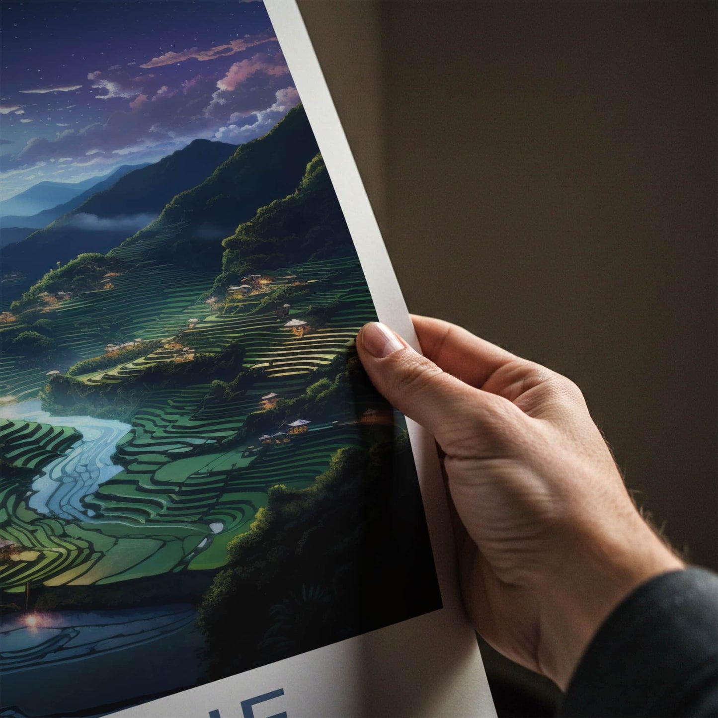 Banaue Poster - Philippines Travel Art - Lush Valley Villages Home Decor