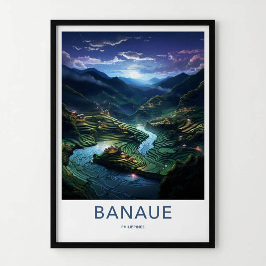 Banaue Poster - Philippines Travel Art - Lush Valley Villages Home Decor