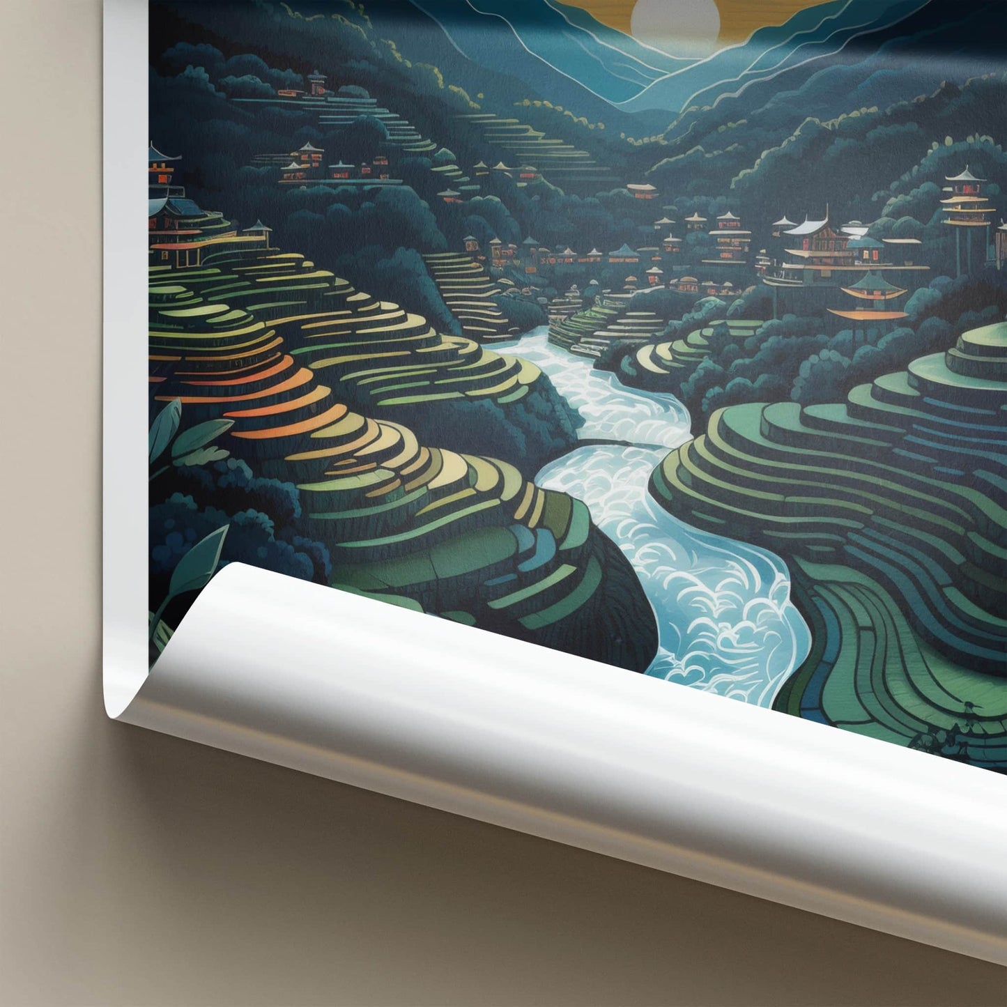 Banaue Poster - Philippines Travel Art - Terraced Rice Fields Home Decor