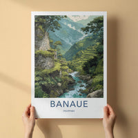 Banaue Poster - Philippines Travel Art - Terraced River Valley Home Decor