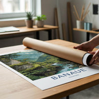 Banaue Poster - Philippines Travel Art - Terraced River Valley Home Decor