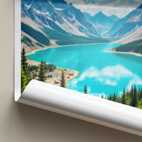 Band-e-Amir Poster - Afghanistan Art Print - Turquoise Lake Mountains Gift