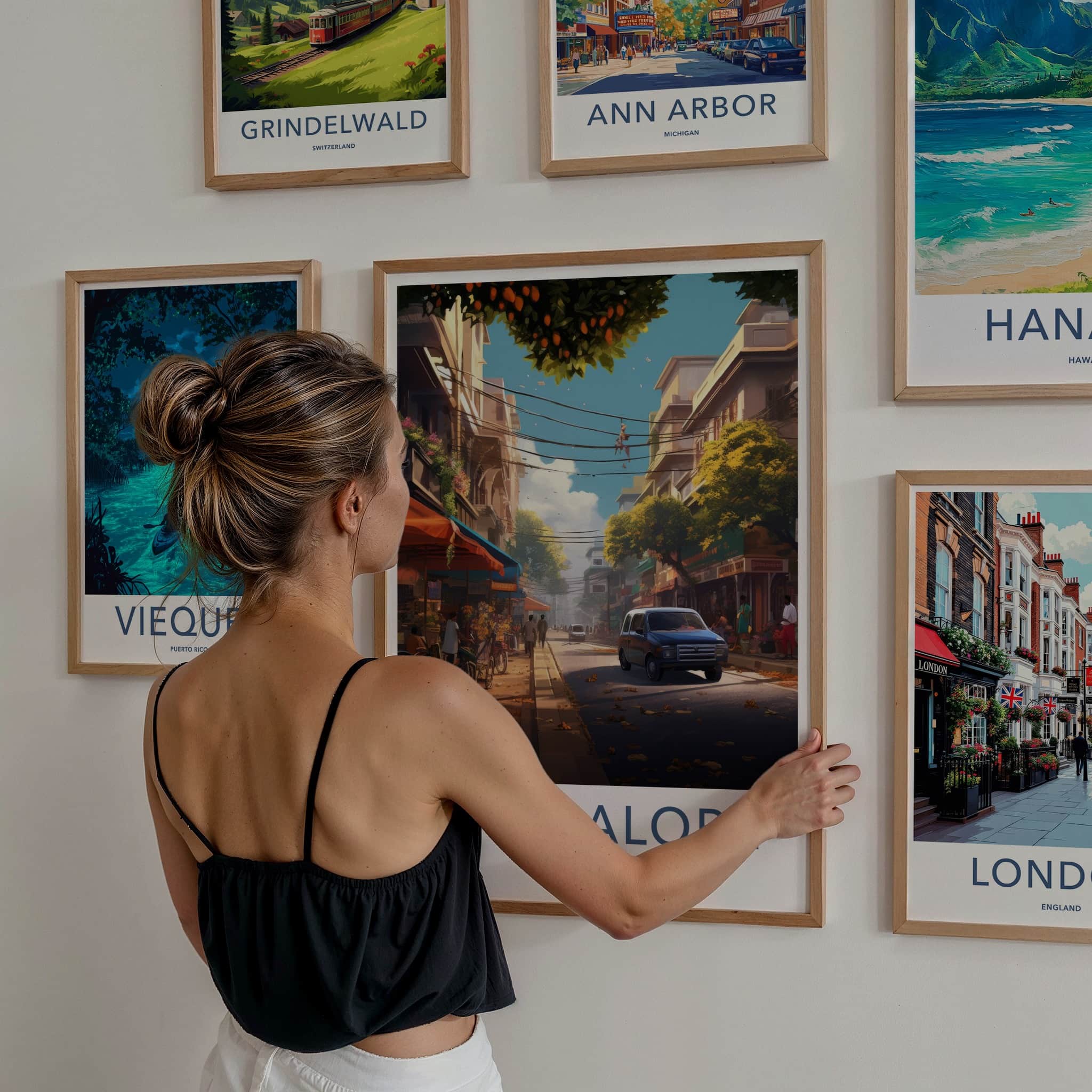 Bangalore Poster - India Travel Art - Karnataka Vibrant City Street Home Decor