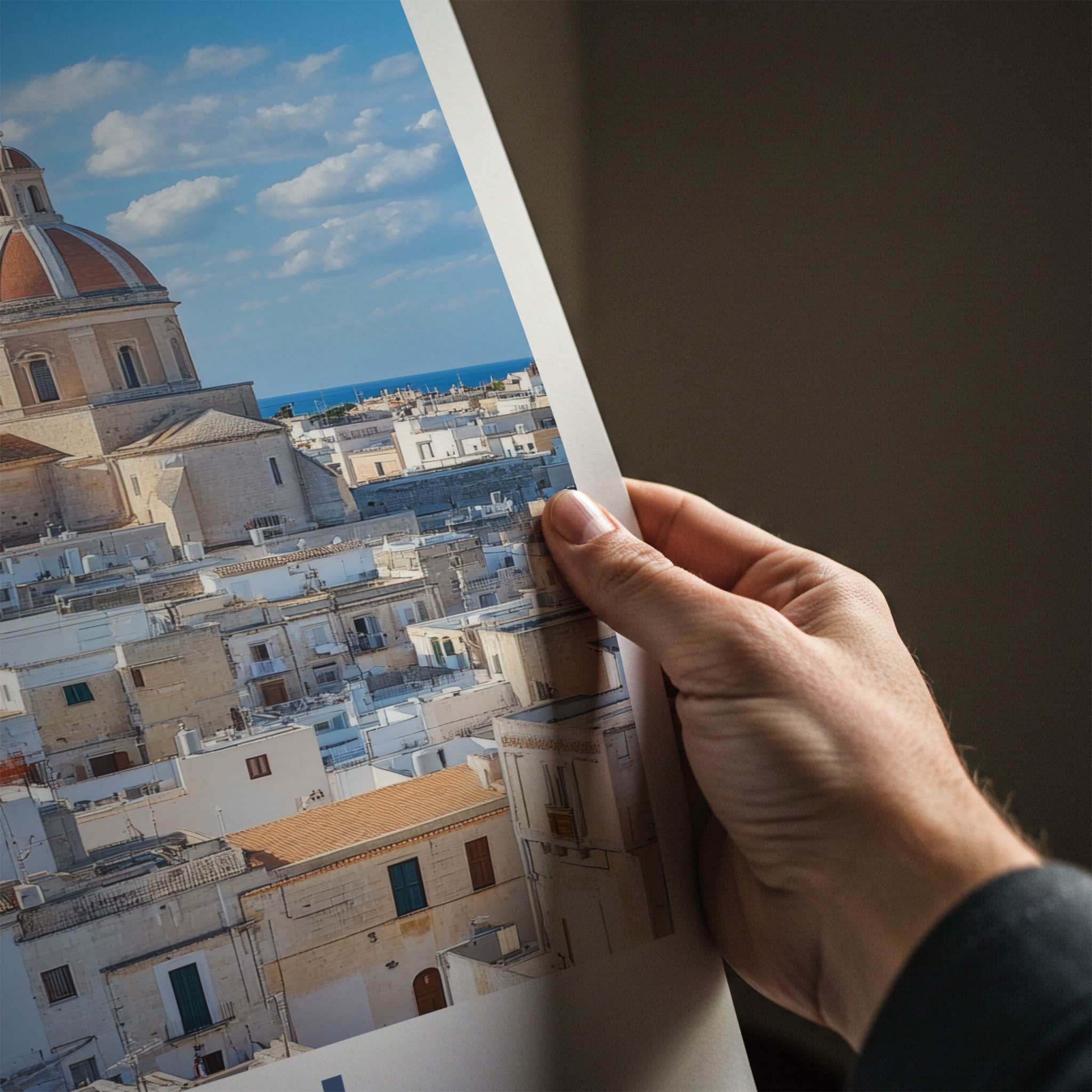 Bari Poster - Italy Travel Art - Bell Tower Dome Home Decor