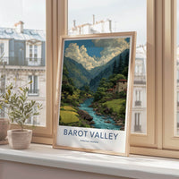 Barot Valley Poster - India Travel Art - Himachal Pradesh Rivers Home Decor