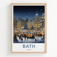 Bath England Poster - Historic City Wall Art Featuring Georgian