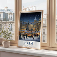 Bath England Poster - Historic City Wall Art Featuring Georgian