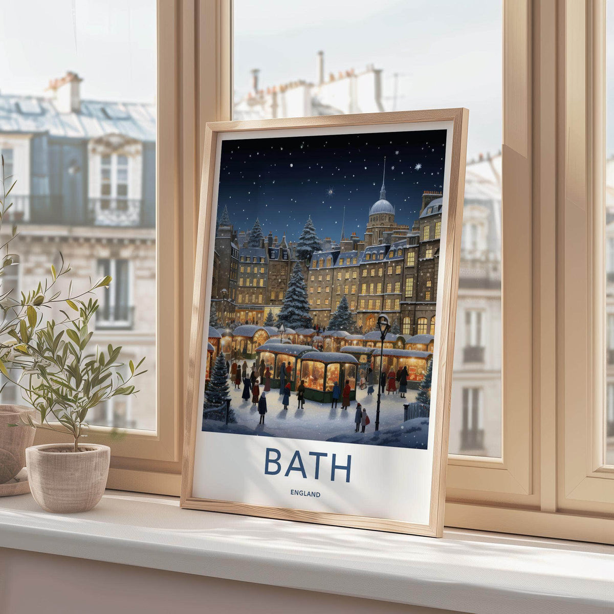 Bath England Poster - Historic City Wall Art Featuring Georgian