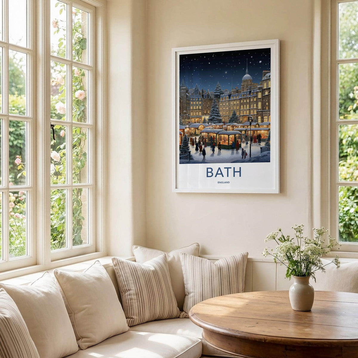 Bath England Poster - Historic City Wall Art Featuring Georgian