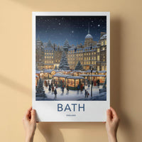 Bath England Poster - Historic City Wall Art Featuring Georgian