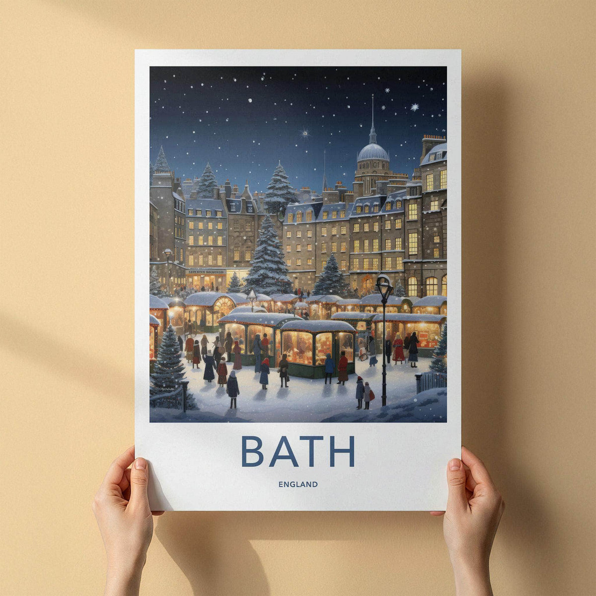 Bath England Poster - Historic City Wall Art Featuring Georgian