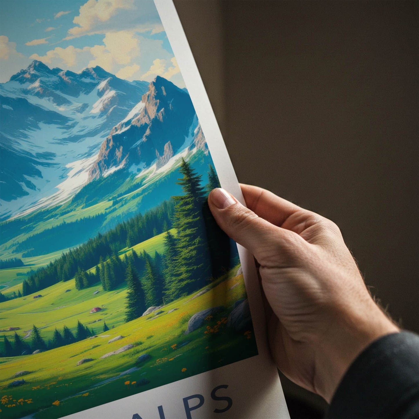 Bavarian Alps Poster - Germany Travel Art - Majestic Mountain Valley Home Decor