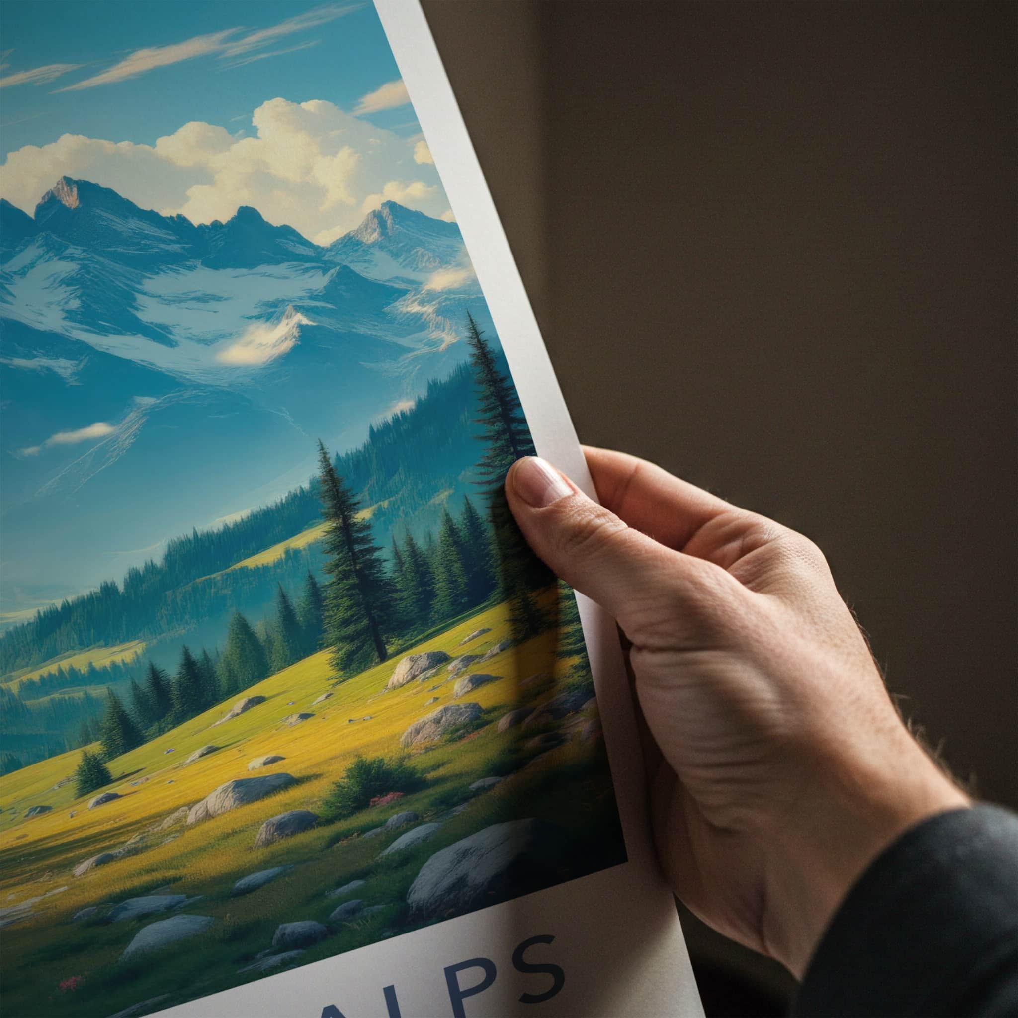 Bavarian Alps Poster - Germany Wall Art - Majestic Mountain Valley Home Decor