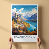 Bavarian Alps Poster - Neuschwanstein Castle Print
