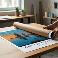 Bay of Fundy Poster - Canada Scenic Art - orange sky stacks Home Decor