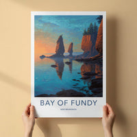 Bay of Fundy Poster - Canada Scenic Art - orange sky stacks Home Decor
