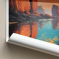 Bay Of Fundy Poster - Canada Travel Art - Orange Cliffs Bay Wall Decor