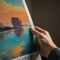 Bay Of Fundy Poster - Canada Travel Art - Orange Cliffs Bay Wall Decor