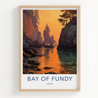 Bay of Fundy Poster - Canada Travel Art - Sunset Cliffs Home Decor