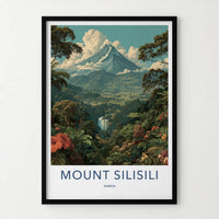 Mount Silisili Poster - Samoa Snow Capped Volcano