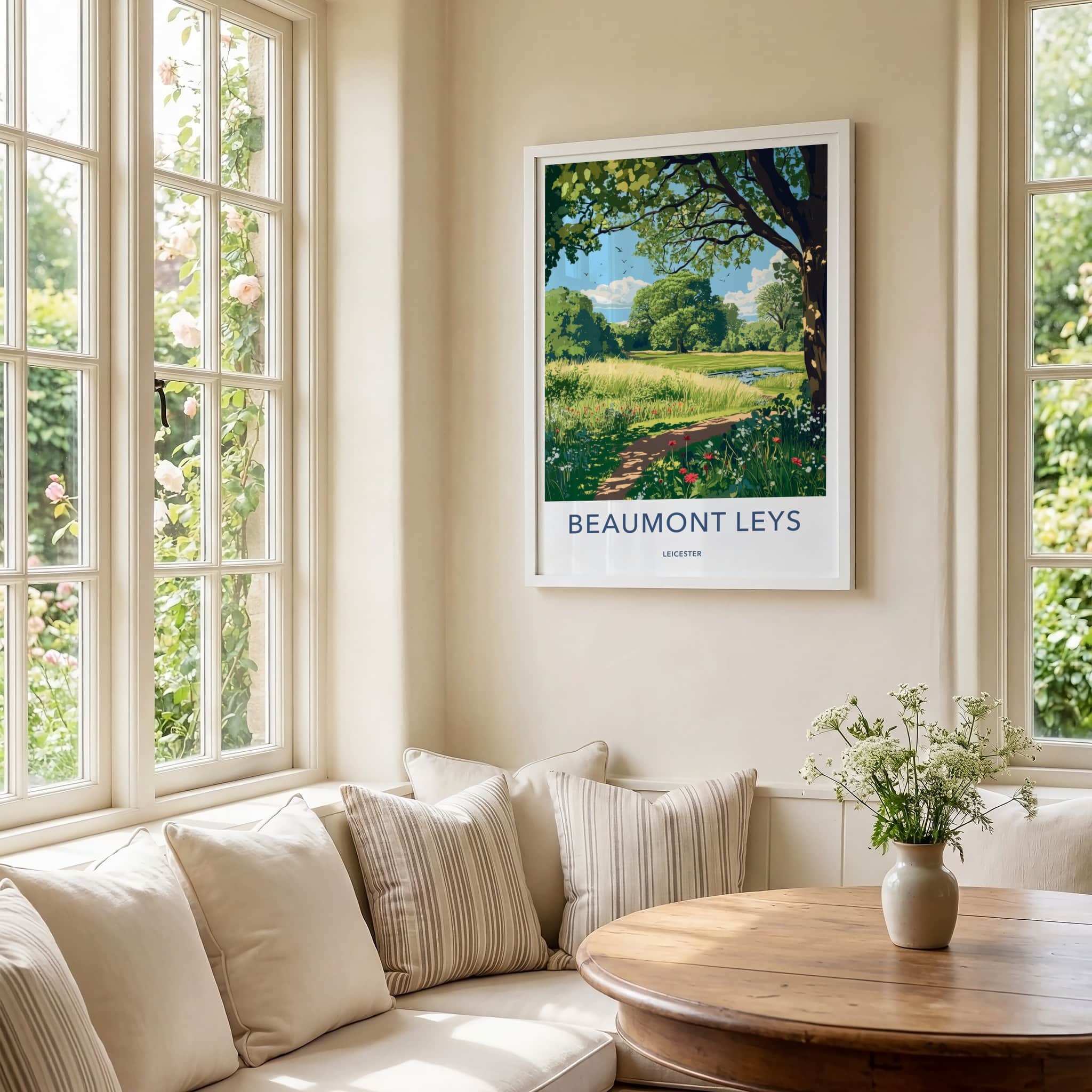 Beaumont Leys Poster - England Travel Art - Summer Meadow Path Home Decor