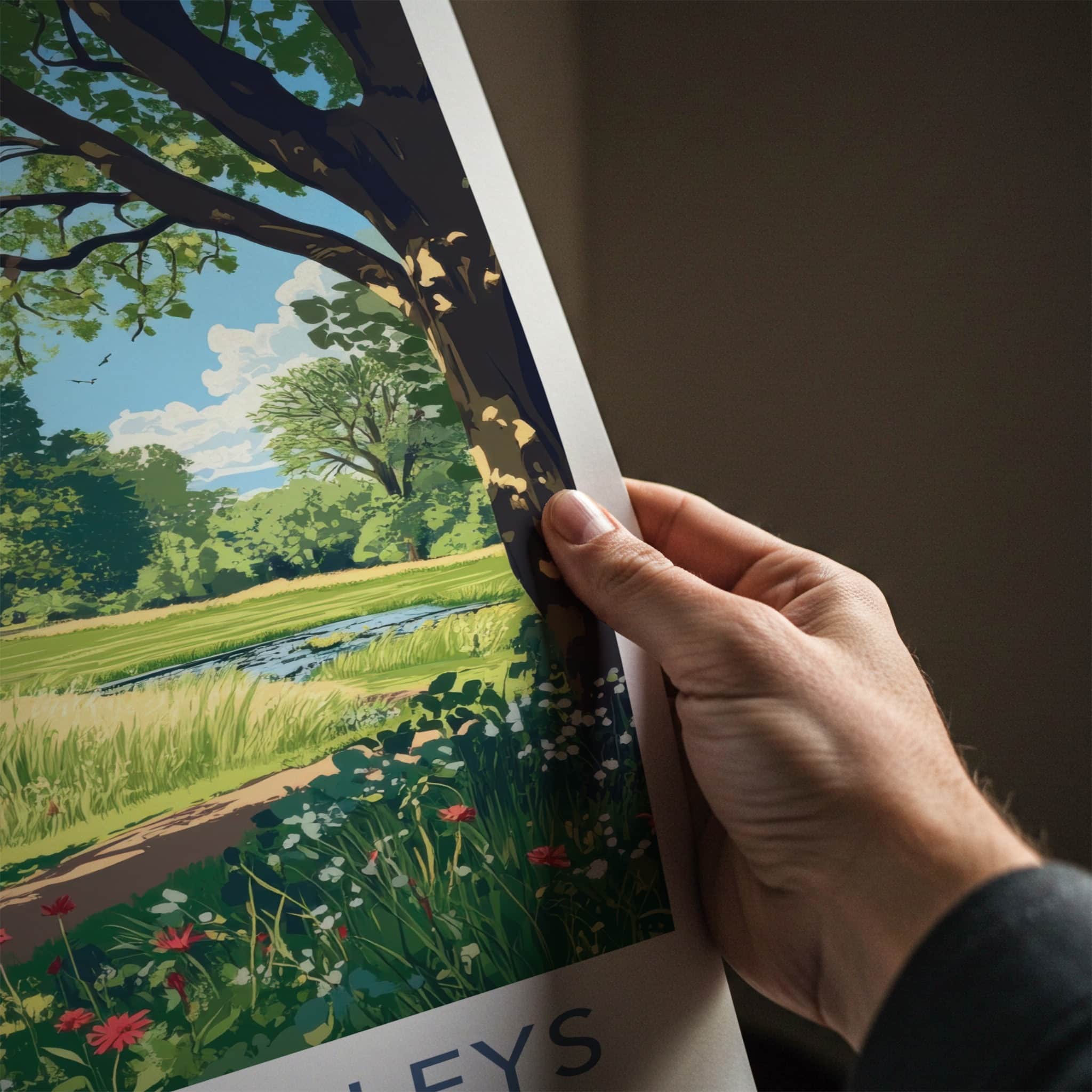 Beaumont Leys Poster - England Travel Art - Summer Meadow Path Home Decor