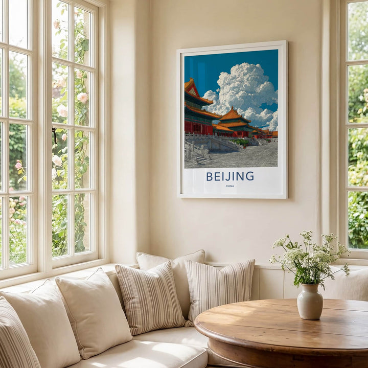 Beijing Poster - China Wall Art - Palatial Red Gold Home Decor