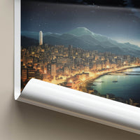 Beirut Poster - Lebanon Travel Art - Coastal City Lights Home Decor