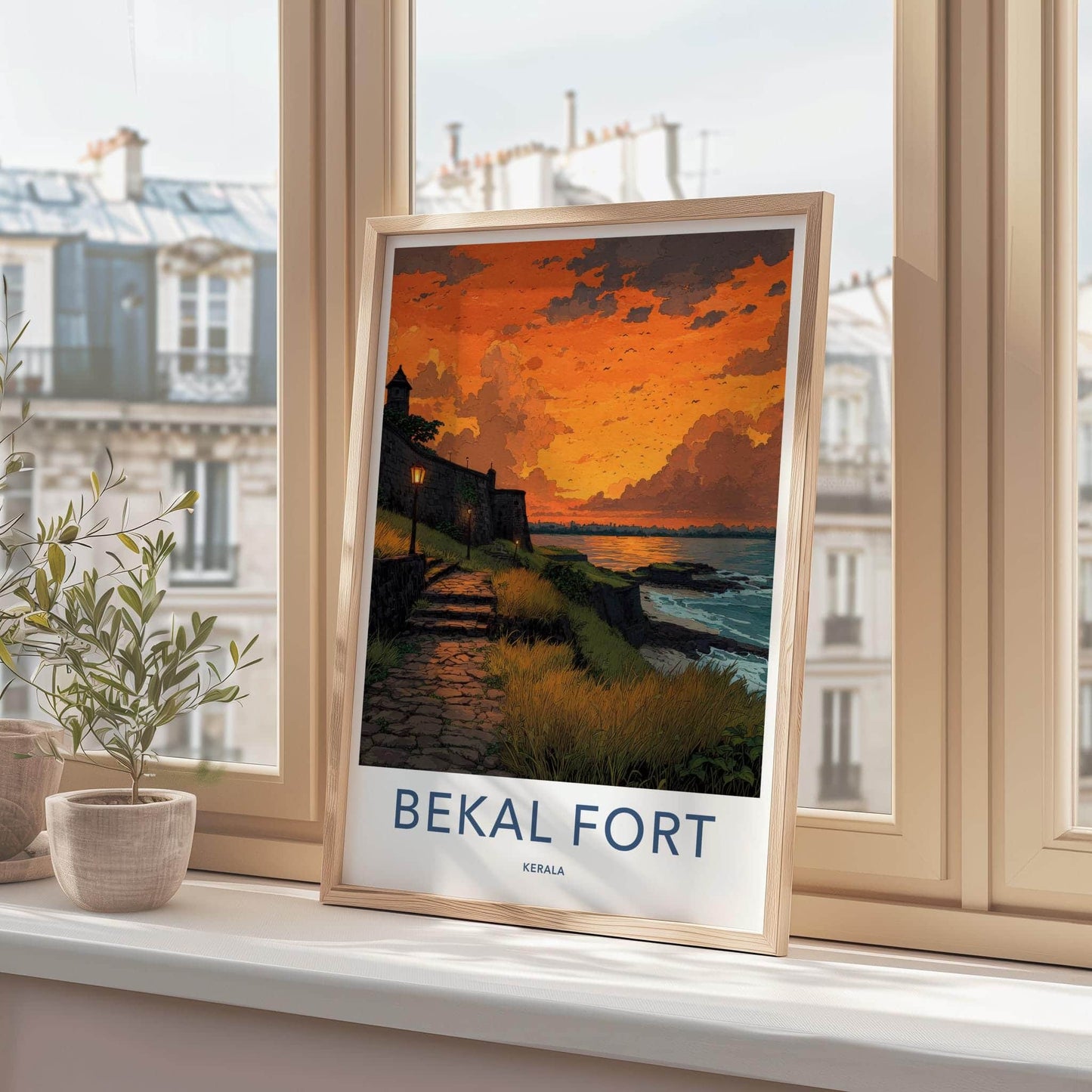Bekal Fort Poster - India Travel Art - Kerala Coastal Fort Sunset Home Decor