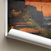 Bekal Fort Poster - India Travel Art - Kerala Coastal Sunset Home Decor