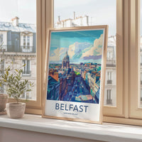 Belfast Poster - Northern Ireland Travel Art - Vibrant City View Wall Decor