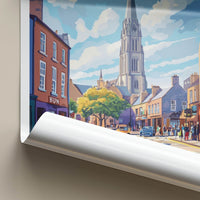 Belfast Poster - Northern Ireland Travel Art - Vibrant Street Scene Home Decor