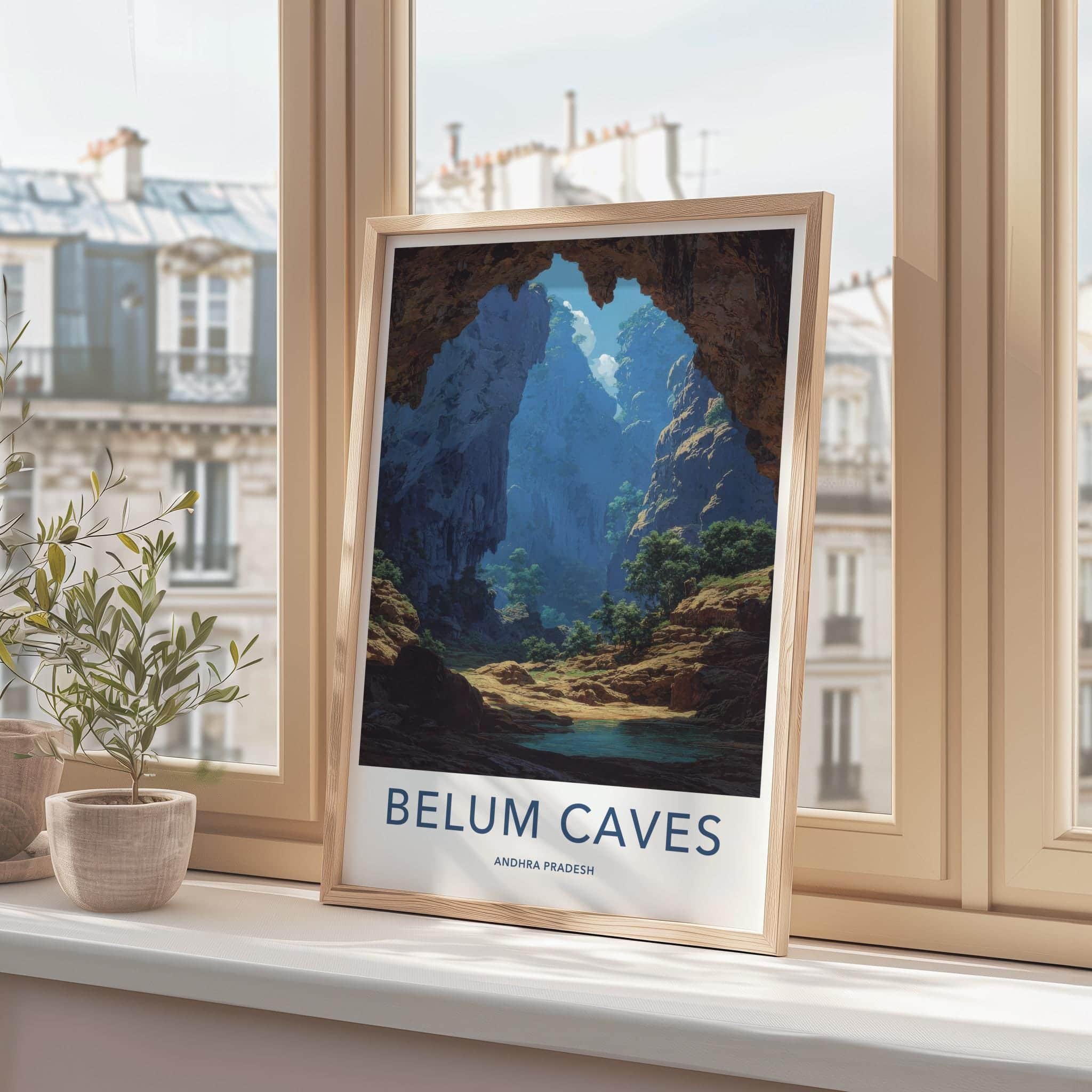 Belum Caves Poster - India Scenic Art - Andhra Cavern Wilderness Room Decor