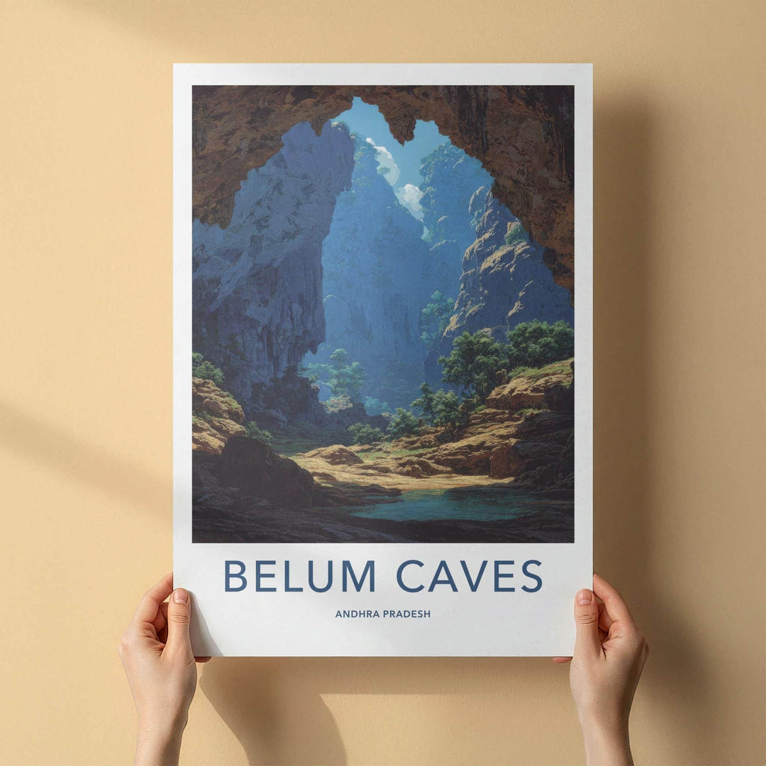 Belum Caves Poster - India Scenic Art - Andhra Cavern Wilderness Room Decor