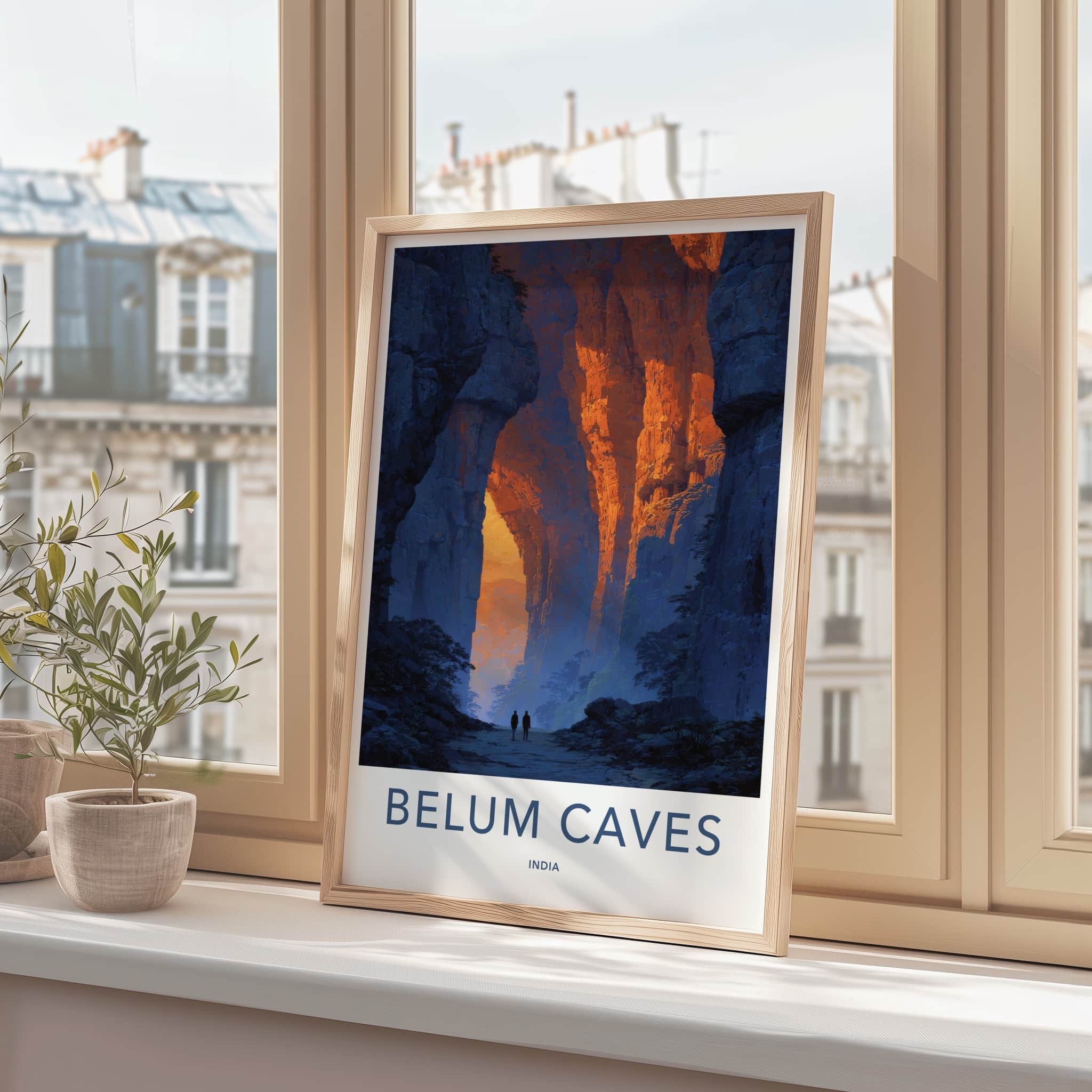Belum Caves Poster - India Sunlit Gorge Walk Gallery Art