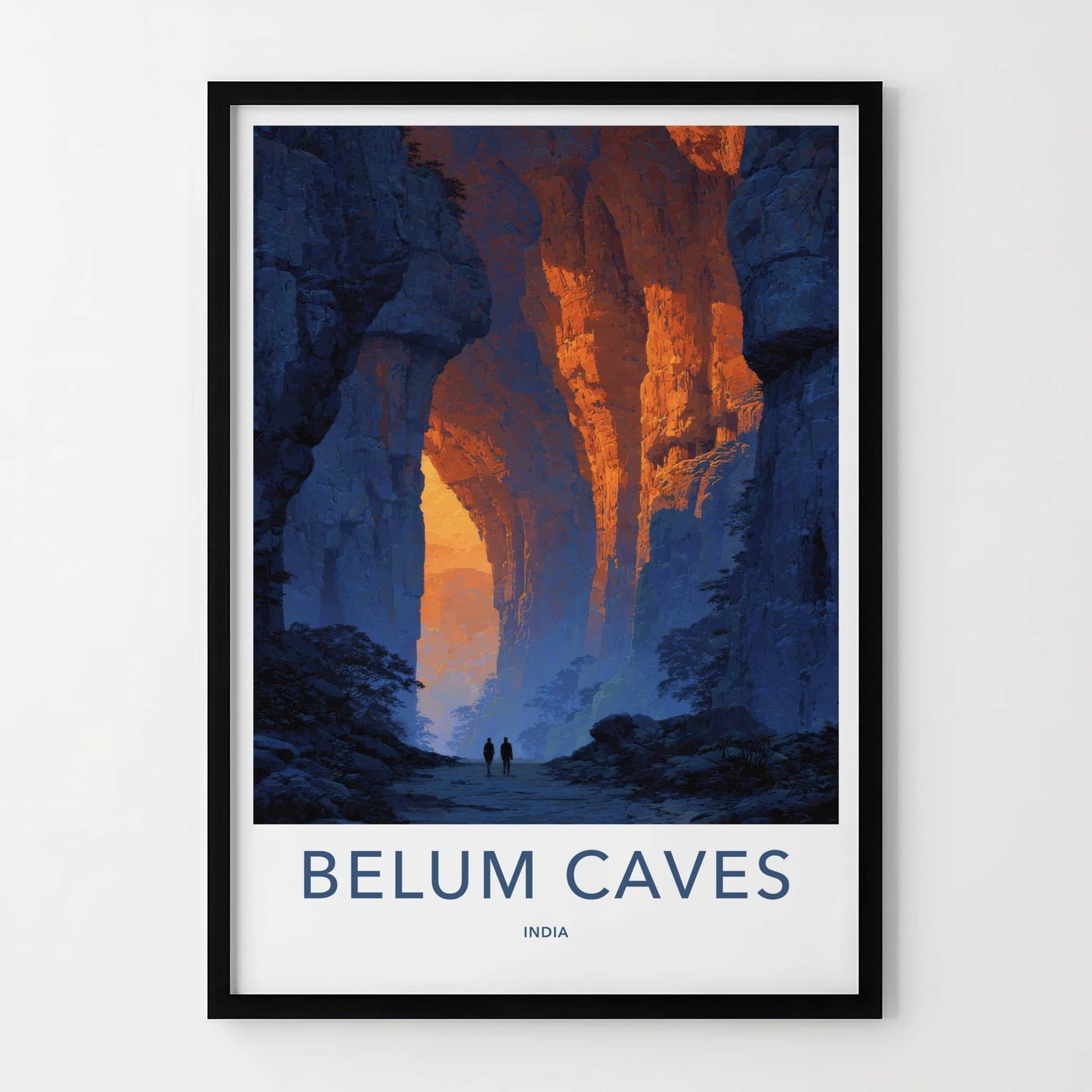 Belum Caves Poster - India Sunlit Gorge Walk Gallery Art