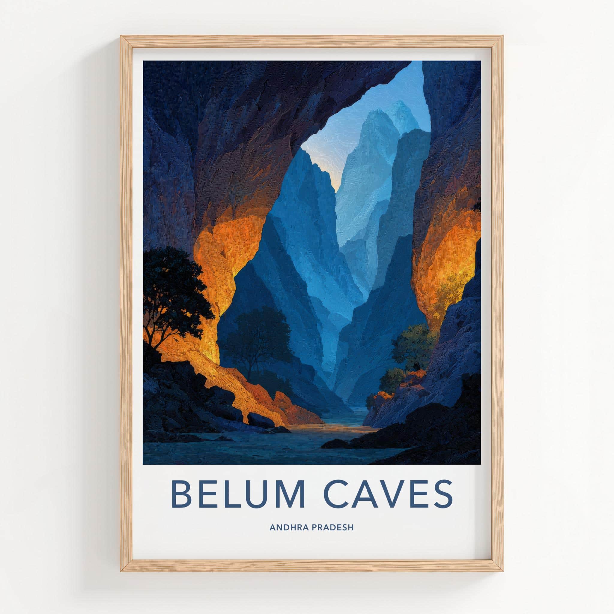 Belum Caves Poster - India Travel Print - Andhra Pradesh Nature Decor