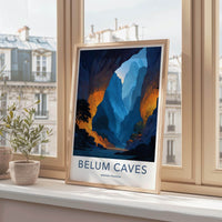 Belum Caves Poster - India Travel Print - Andhra Pradesh Nature Decor