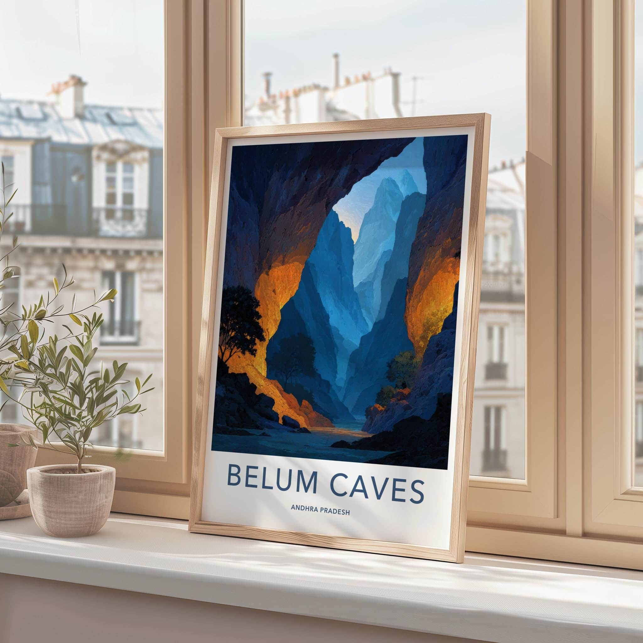 Belum Caves Poster - India Travel Print - Andhra Pradesh Nature Decor
