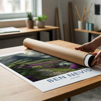 Ben Nevis Poster - Scotland Scenic Art - Heather Valley Home Decor