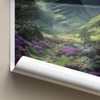 Ben Nevis Poster - Scotland Scenic Art - Vibrant heather path Home Decor