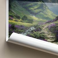 Ben Nevis Poster - Scotland Scenic Art - Vibrant heather trail Wall Decor