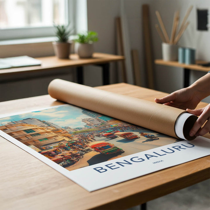Bengaluru Poster - India Wall Art - Karnataka Vibrant Urban Home Decor
