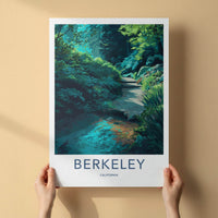 Berkeley Poster - California Scenic Art - Lush Forest Path Home Decor