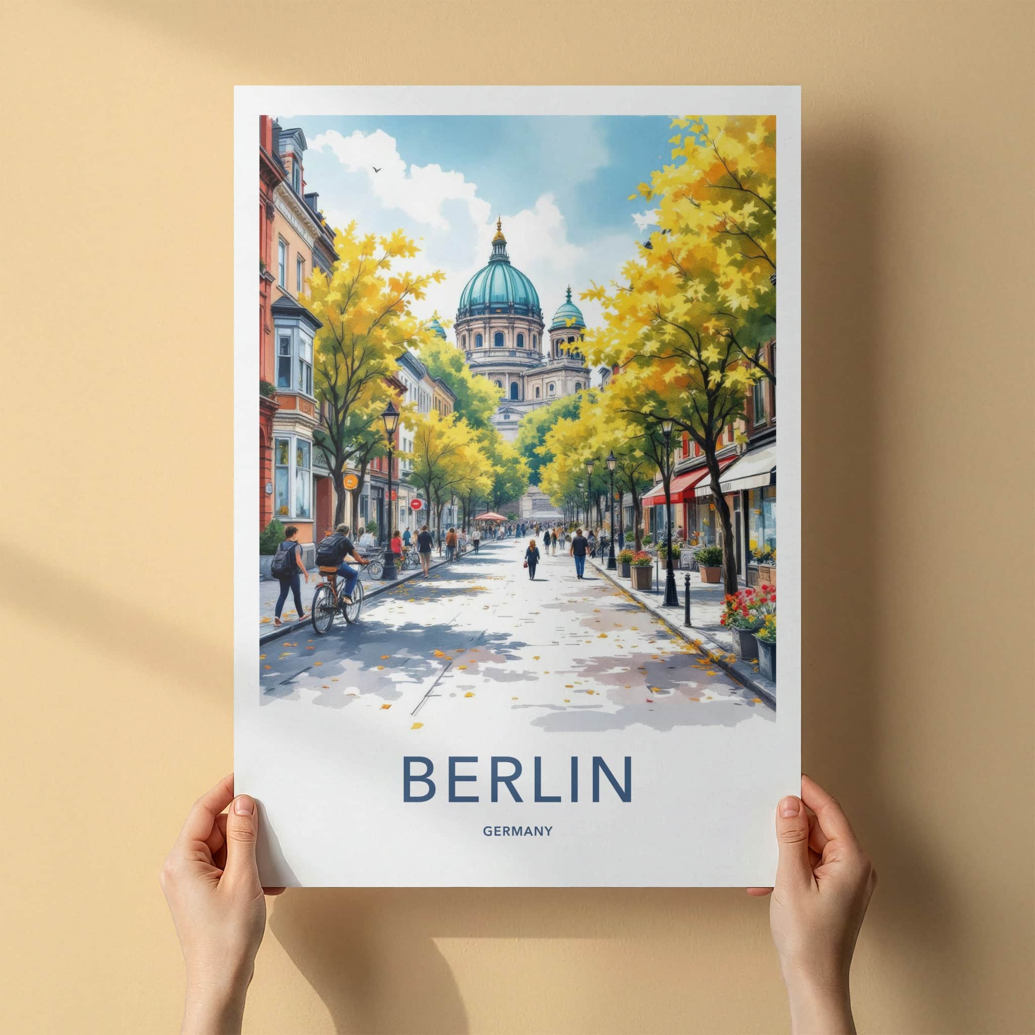Berlin Poster - Germany Framed Print - Vibrant City Scene Framed Decor