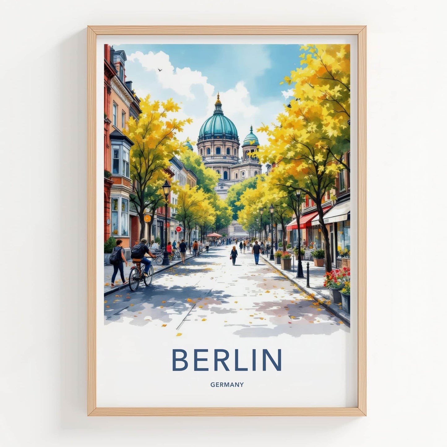 Berlin Poster - Germany Framed Print - Vibrant City Scene Framed Decor