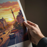 Berlin Poster - Germany Travel Art - Historic City Sunset Home Decor